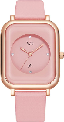 Fastrack Fastrack Vyb Muse Quartz Analog Pink Dial Pink Leather Strap Watch for Girls Analog Watch  - For Women