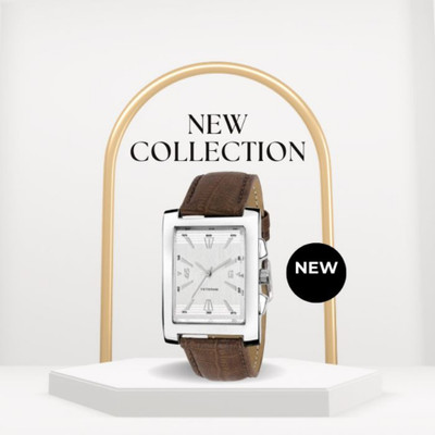 house of common Formal Analog Square Leathers Strap Wrist Watch Analog Watch  - For Men
