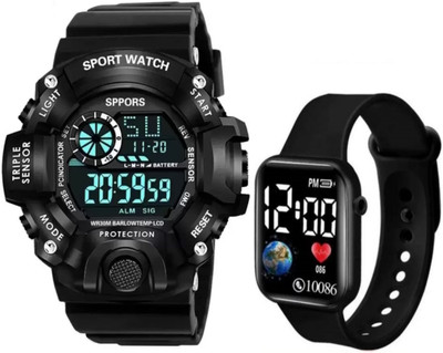 SKIVIEI F-TC1013 Automatic Waterproof For Boys & Girls Square Digital Watch Digital Watch  - For Boys & Girls