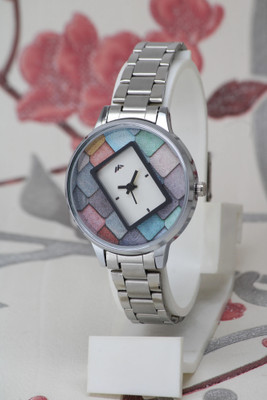 ROSEVILLA Amazing Dial Fancy Color Attractive Stainless Steel Belt Amazing Dial Fancy Color Attractive Stainless Steel Belt Analog Watch  - For Girls