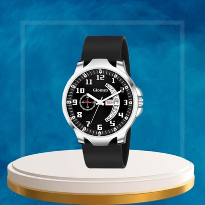 house of common Trendy Black Smile Silicon Black Strap Analog Watch Analog Watch  - For Men