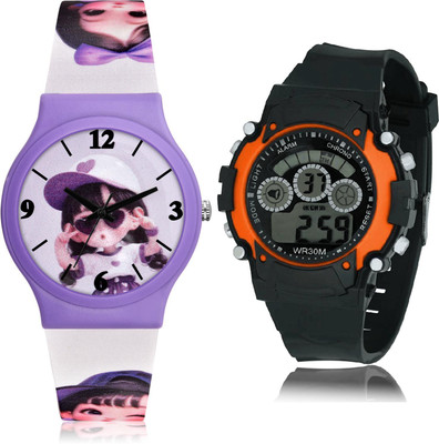 TIMETRANSELEVATE CM705-B4 Analog-Digital Watch  - For Girls