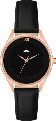 Loretta Black Leather Belt Slim Dial Women Analog Watch  - For Girls