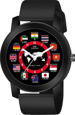 IIK Collection IIK-940M Silicon Strap Watch for Men Round Dial with Adjustable Flexible Silicon Strap Analog Watch  - For Men