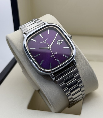 NESTER NSM-26-PURPLE Purple Dial Rectangle Watch | Date Feature | Suitable for Men & Women Analog Watch  - For Men & Women