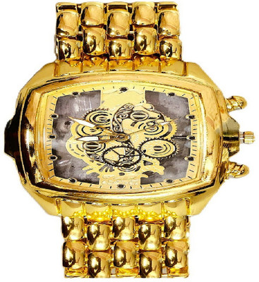 RENAISSANCE TRADERS Golden open dial trendy popular rich look classic elegant quality Analog Watch  - For Men