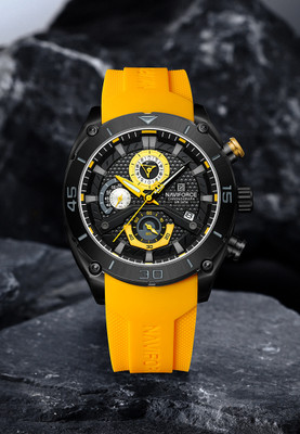 NAVIFORCE Super Classy teenager chronograph silicone strap watch Analog Watch  - For Men