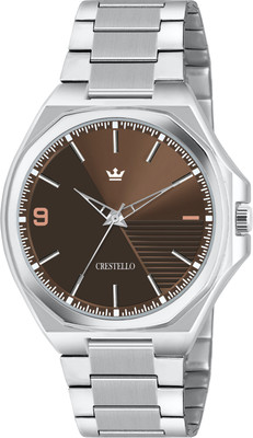 CRESTELLO CR-GR043-BRW-CH Stainless Steel Chain Analog Watch  - For Men