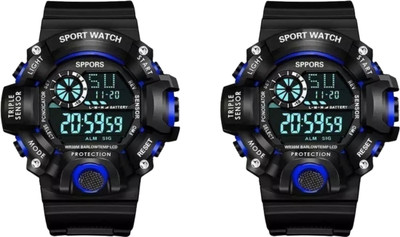 KIMY GE-WA-COMBO_ BL_BLU & BL_BLU Digital Watch  - For Men