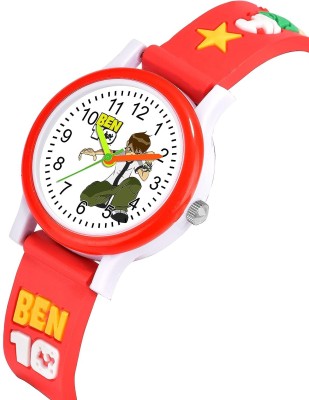 Brostin B0086N New 2023 Smile :)Generation Ten-10 Character Dial Printed & SkyBlue Color Strap Analog Watch  - For Boys