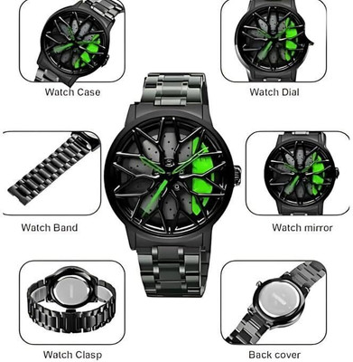 Glowme spinner OMSALESS analog watch for men.stainless steel watch. Analog Watch  - For Men