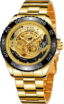 Forsining Curved Design Retro Beauty See Through Back Self Winding Automatic Mechanical Mechanical Business Luxurious Automatic No Battery Lifetime Analog Watch  - For Men