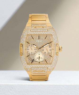 GUESS Multi-function Champagne Dial Analog Watch  - For Men