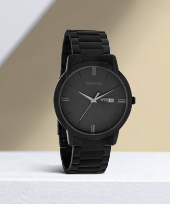 SONATA Black Metal77031NM03 Analog Watch  - For Men
