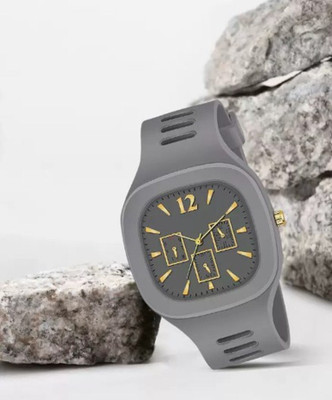 FADISO Newest Classy Grey Square Dial Waterproof Trendy Wrist Watch for Boys Analog Watch  - For Men