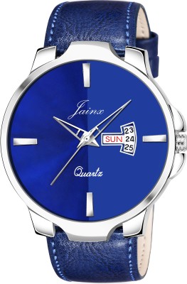 JAINX JM7131 Blue Day & Date Function Dial Leather Strap Analog Watch  - For Men