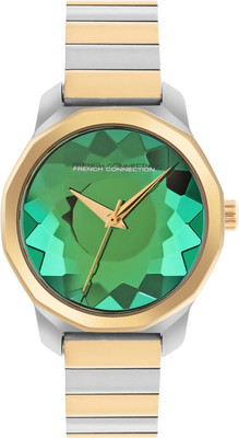 French Connection Green Round Dial Womens Analogue Watch FCH2TM Analog Watch  - For Women
