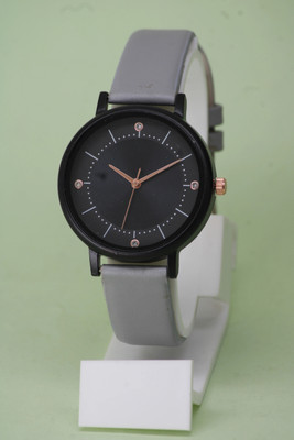 ZANZEER Attractive Leather Belt black dial and round cash fancy watch Attractive Leather Belt black dial and round cash fancy watch Analog Watch  - For Girls