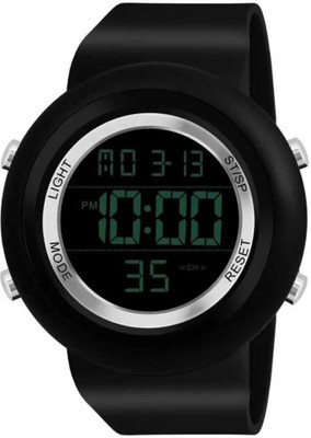 HF Haifun Abibas Round Silver New GeneratFull Black LED Display Top Latest Design In Market Smart Watch Digital Watch  - For Boys