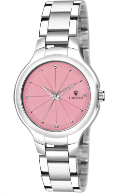 EDINARO ED-2032W Watch for Women Pink Dial Silver Bracelet Chain Girls Analog Watch  - For Women