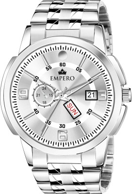 EMPERO EMPERO Working Day & Date Display Stainless Steel Chain With Silver Dial Analog Watch  - For Men