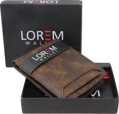 LOREM Men Casual, Evening/Party, Formal, Travel, Trendy Brown Artificial Leather Wallet(6 Card Slots)