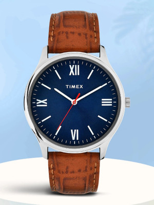 TIMEX Blue Dial Leather Strap Analog Watch  - For Men