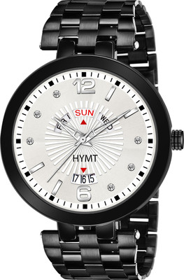 HYMT HM-7004 Original Black Plated Day & Date Functioning for Boys Analog Watch  - For Men