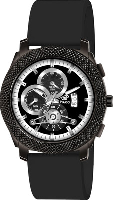 PIRASO Piraso Black Date Dial Analog Watch With Black Silicone Strap Watch For Men Analog Watch  - For Men