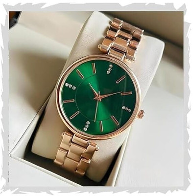 Timorix Stylish white Gold Analog Women’s Watch with premium quality premium Green Gold watch Analog Watch  - For Girls