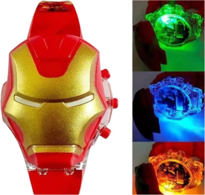 shahan Musical Sound With Digtal Disco Glowing Light Watch For Kids Kids Edition Iron Man Digital Watch With Music For Kids Digital Watch  - For Boys & Girls