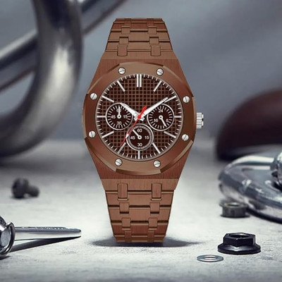 TERIZLA HBLT Eclipse Series: Stylish Men's Brown Watch Analog Watch  - For Men
