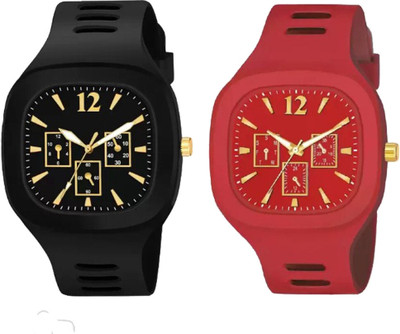 Om Collection Om Collection New Trending Square Dial Combo Analog Watch  - For Men