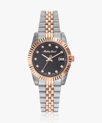 Mathey-Tissot D810RN Swiss Made Quartz Black Dial Analog Watch  - For Women