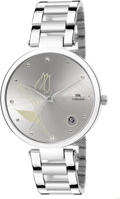 IIK Collection IIK-2032W-DT Watch for Women Round with Time and Date Dial Metal Silver Bracelet Chain Women Analog Watch  - For Girls