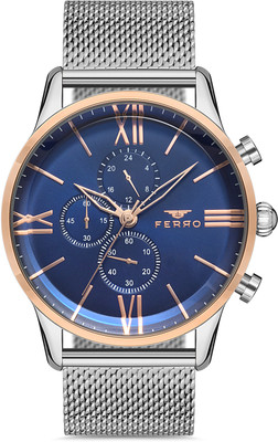 Ferro FM1536C-E Pole Chronograph Blue Round Dial Analog Watch  - For Men