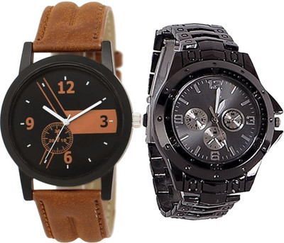 Scepter Black Rosra & LR-1 Analog Watch  - For Men