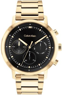 Calvin Klein Gauge Gauge Qtz Multifunction Bla Round Dial 's / Analog Watch  - For Men