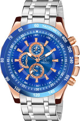 PIRASO RSSL 2020 BLUE COPER SILVER STAINLESS STEEL CHRONO DISPLAY BEAUTIFUL DESIGN MEN Analog Watch  - For Boys