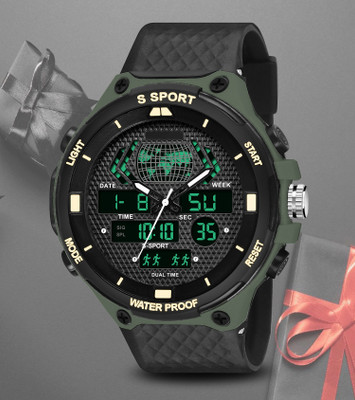 Diaggro 9084Dual Multi Functional Analog Digital Watch for Trendy Sports Style Analog-Digital Watch  - For Boys