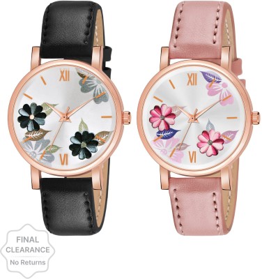 just like 81-flowers ( pack Of 2 ) Stylish Girls Watch Analog Watch  - For Girls