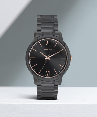 SONATA NP77031KM03 Beyond Gold Analog Watch  - For Men