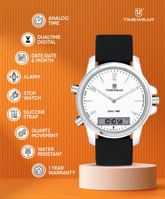 TIMEWEAR 331WDDATG TIMEWEAR Analog Digital White Dial Dualtime Quartz Watch for Men Analog-Digital Watch  - For Men & Women
