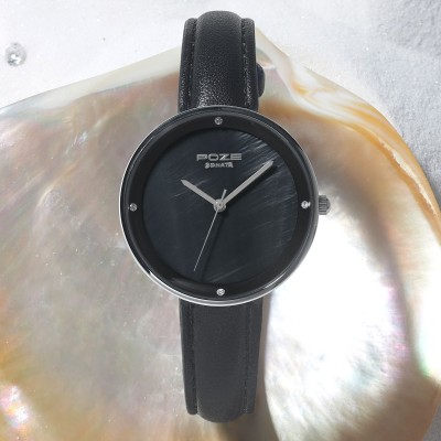 SONATA Poze Black Dial Black Strap Analog Watch  - For Women