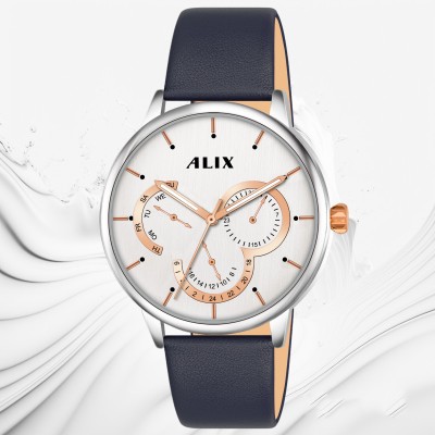 Alix New unique charm chronograph and slim case light weight waterproof leather strap Analog Watch  - For Men