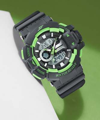 SF 77118PP04W Super Fiber Hustler Analog-Digital Watch  - For Men