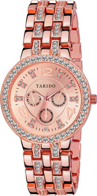 Tarido 2902rose gold Rose gold Dial With Rose gold Strap Analog Watch  - For Girls