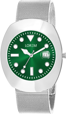 LOREM LR143 Silver Intermesh Stainless Steel Strap Analog Watch For Men LR143 Analog Watch  - For Men