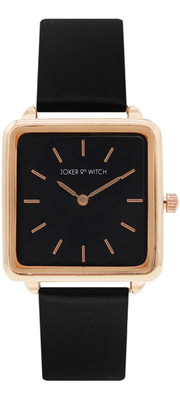 Joker & Witch Joker and Witch Emily Square Dial Rosegold All Black Watch Analog Watch  - For Women
