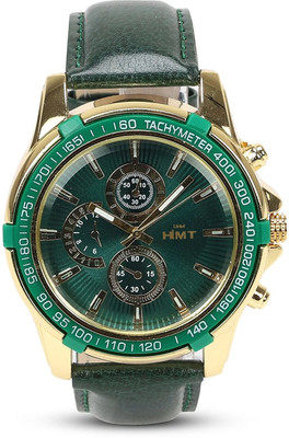 LUBA HIMT HIiMT-2502 Plain Green Dial & Green Genuine Leather Strap for Boys (Not a Chronograph) Analog Watch  - For Men